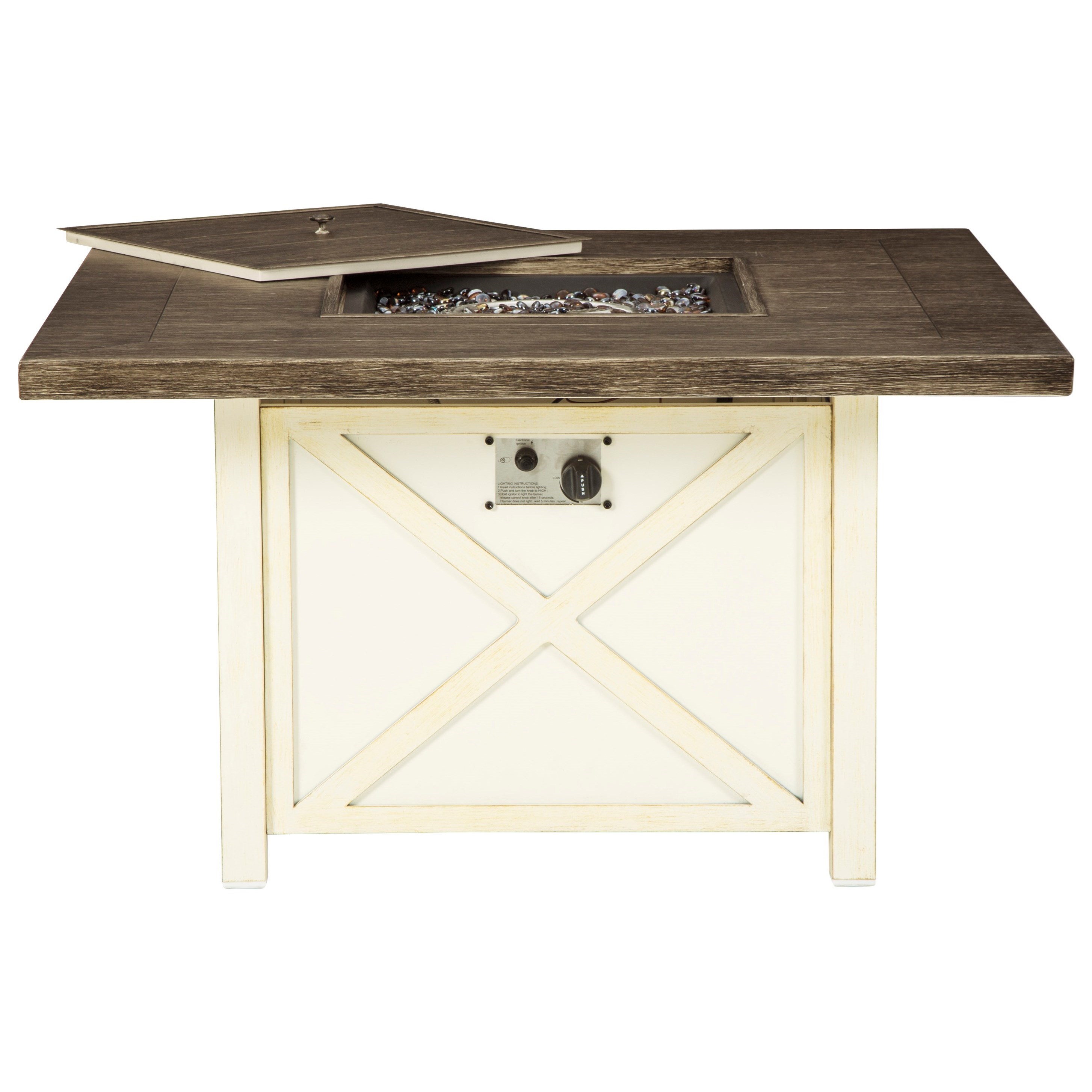 Signature Design By Ashley Preston Bay Farmhouse Style Square Fire