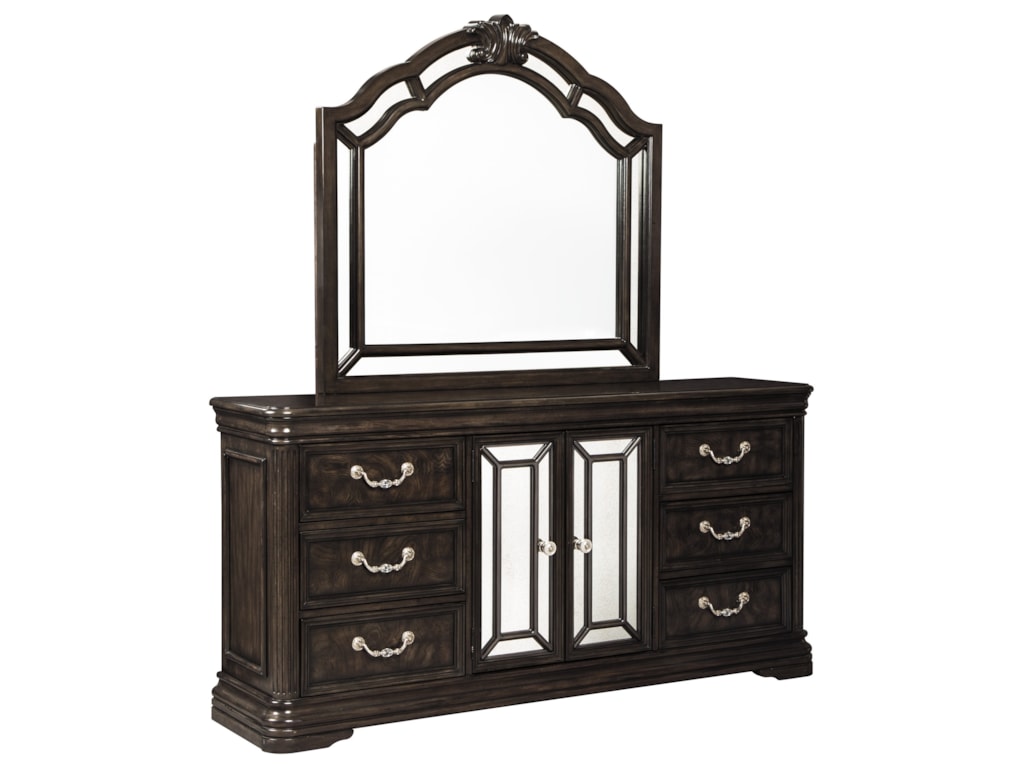 Signature Design By Ashley Quinshire Glam Dresser And Mirror Set Signature Design By Ashley Quinshiredresser And Mirror Set