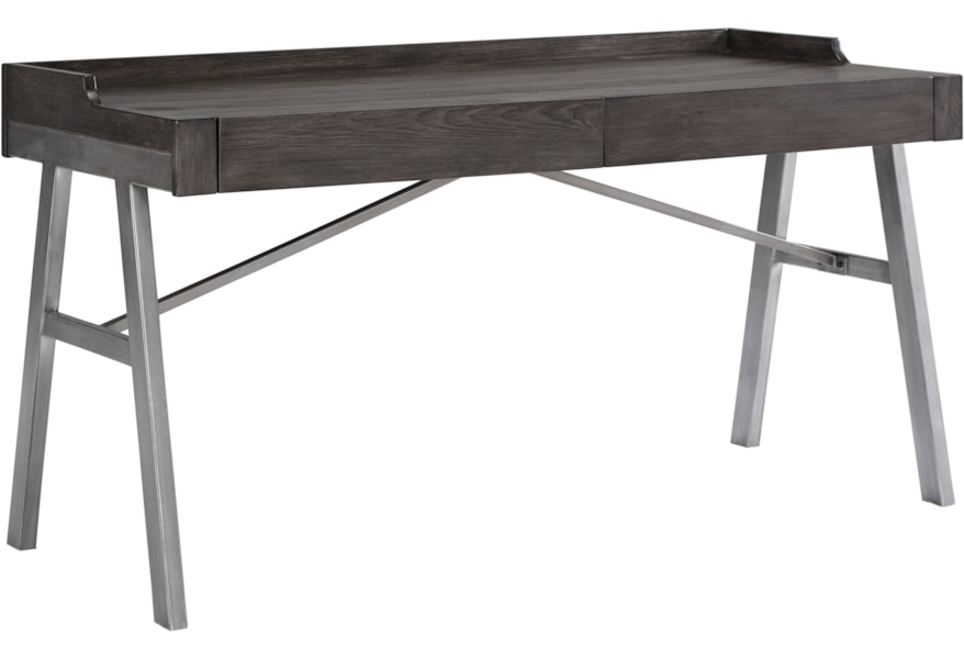 Raventown Contemporary Metal Wood Home Office Desk In Grayish Brown Finish By Ashley Signature Design At Dunk Bright Furniture Raventown Contemporary Metal Wood Home Office Desk In Grayish Brown Finish By Ashley Signature Design At Dunk Bright Furniture