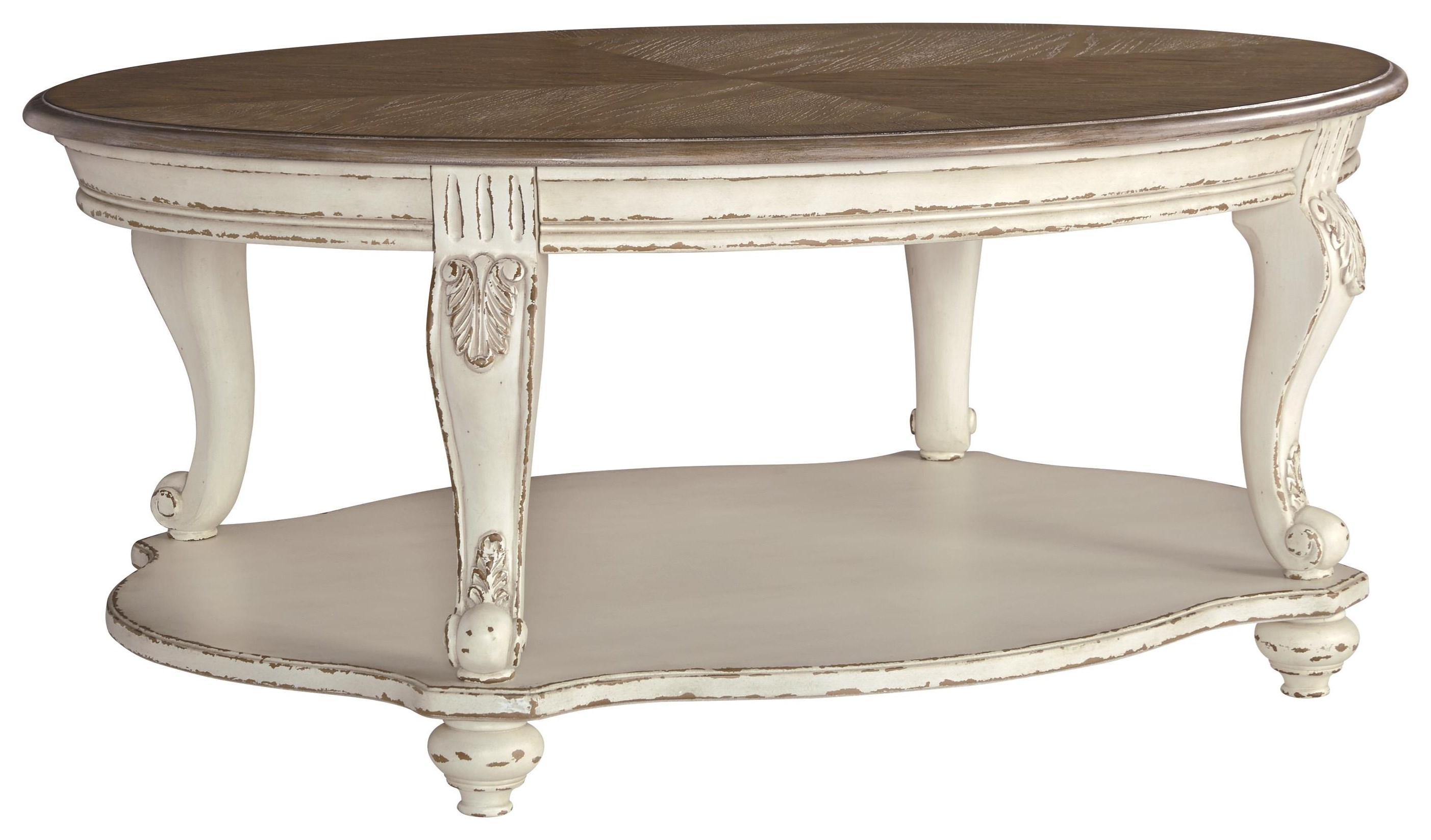 Signature Design By Ashley Realyn T743 0 6 7 Oval Cocktail Table