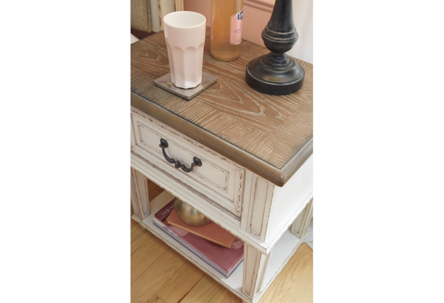 Signature Design By Ashley Realyn Two Tone 1 Drawer Nightstand A1 Furniture Mattress Nightstands