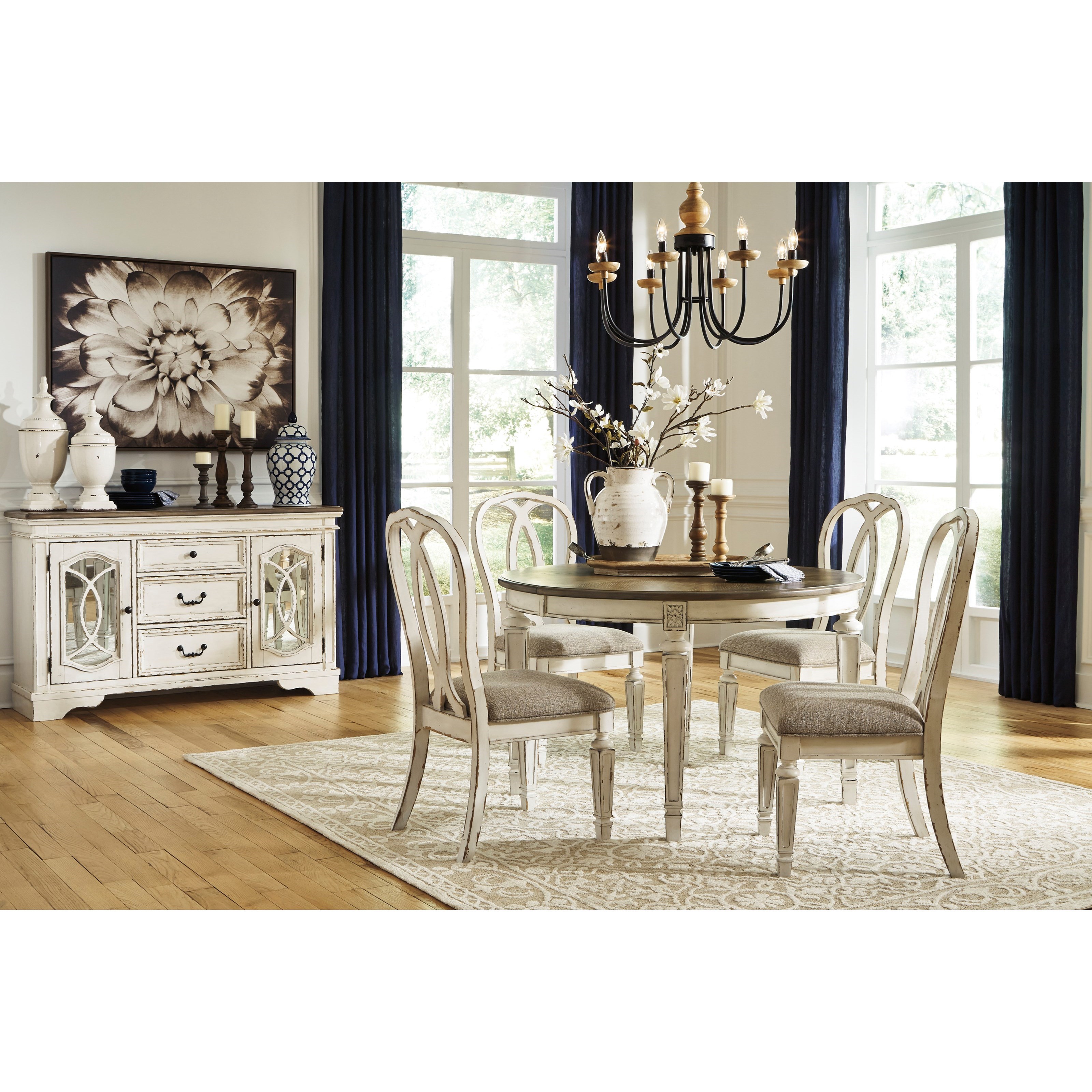 Ashley Signature Design Realyn Casual Dining Room Group Dunk