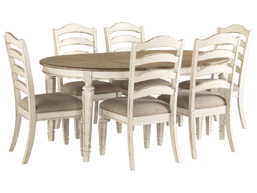 Realyn 7 Piece Round Table And Chair Set By Signature Design By Ashley At Royal Furniture