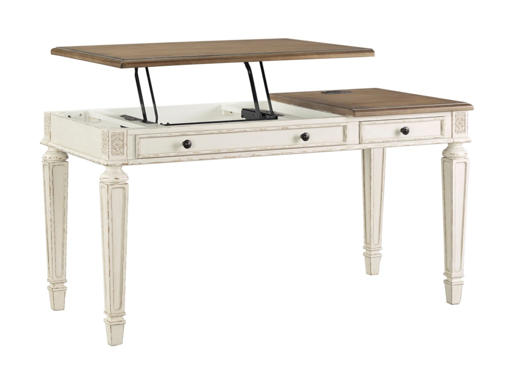 Signature Design By Ashley Realyn Lift Top Desk With Usb Charging