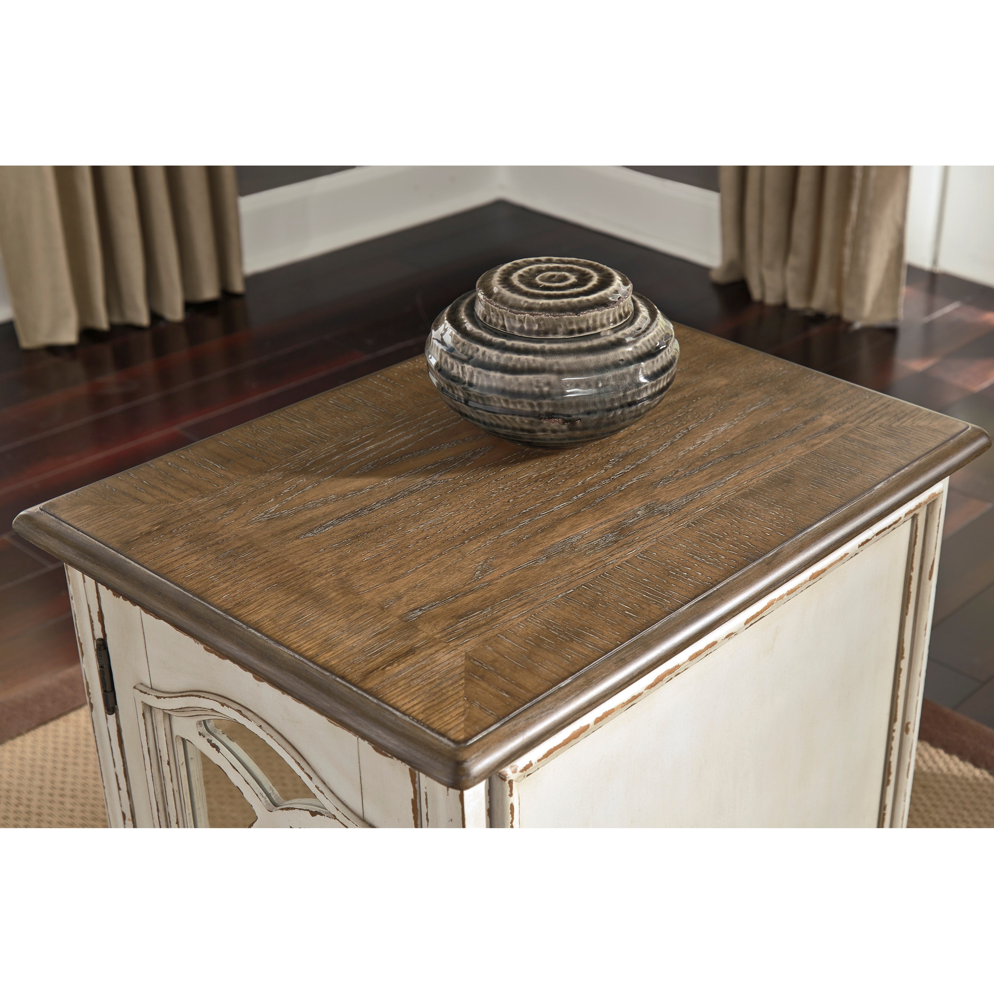 Signature Design By Ashley Realyn Two Tone Chairside End Table Wayside Furniture End Tables