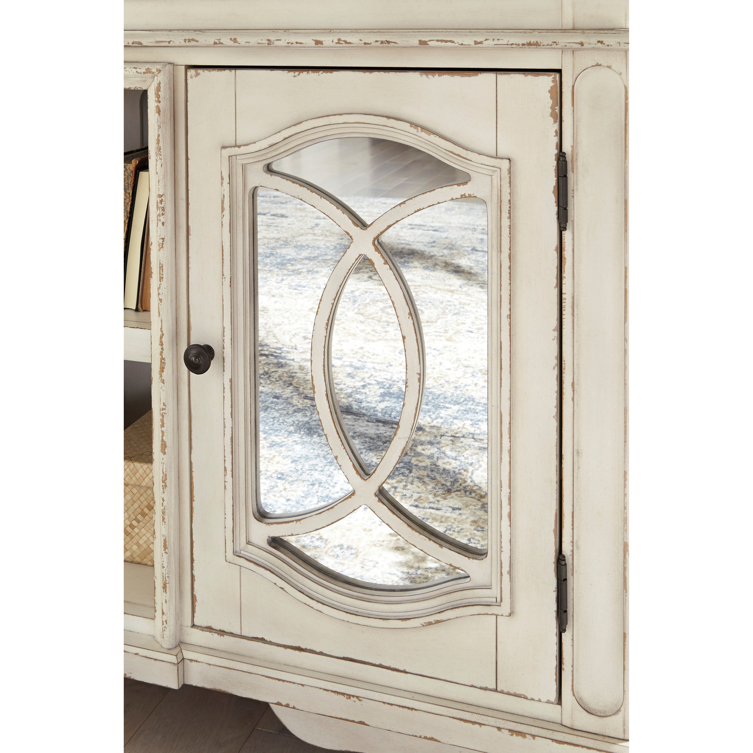 Signature Design By Ashley Realyn Large Tv Stand With Mirrored