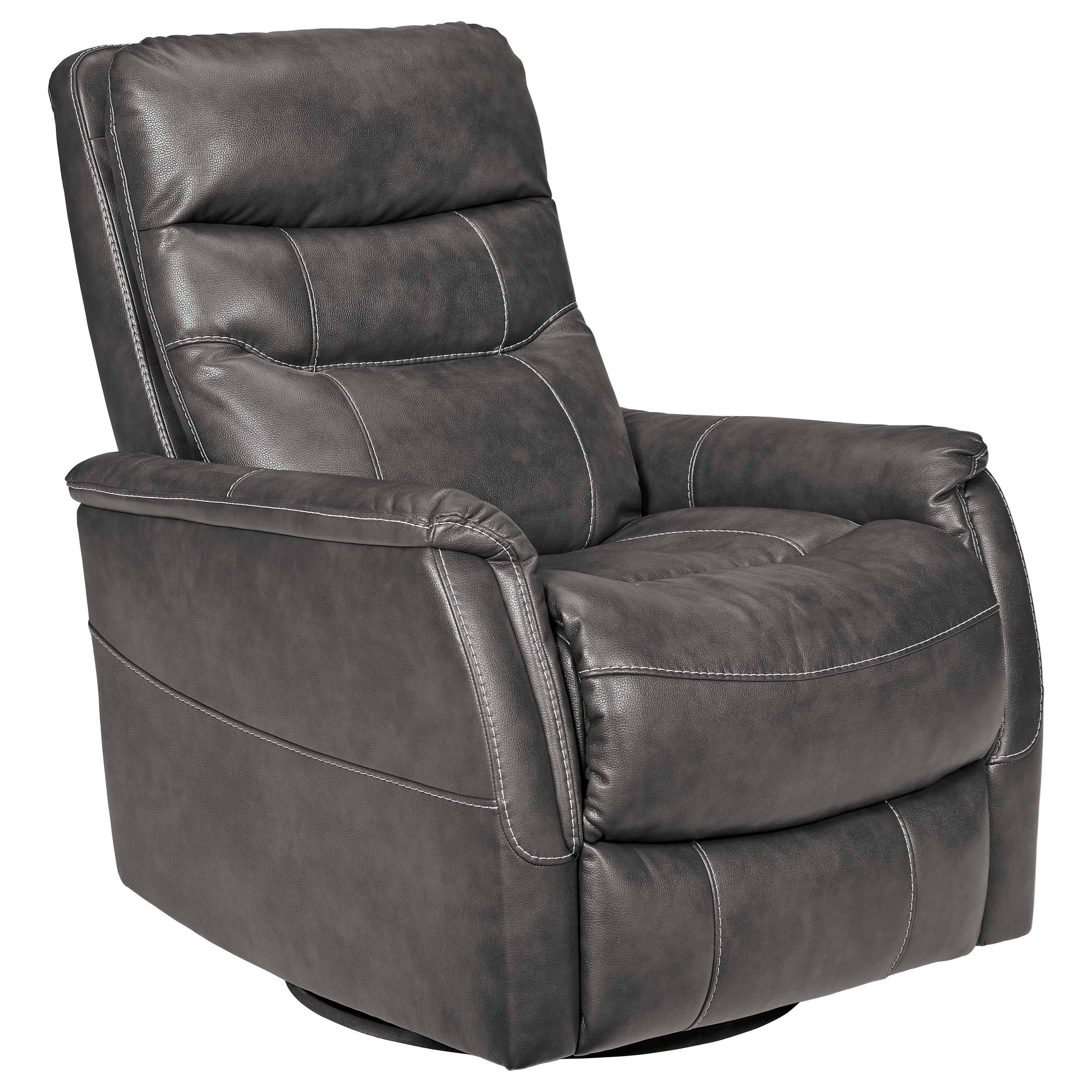 faux leather swivel rocker recliner
