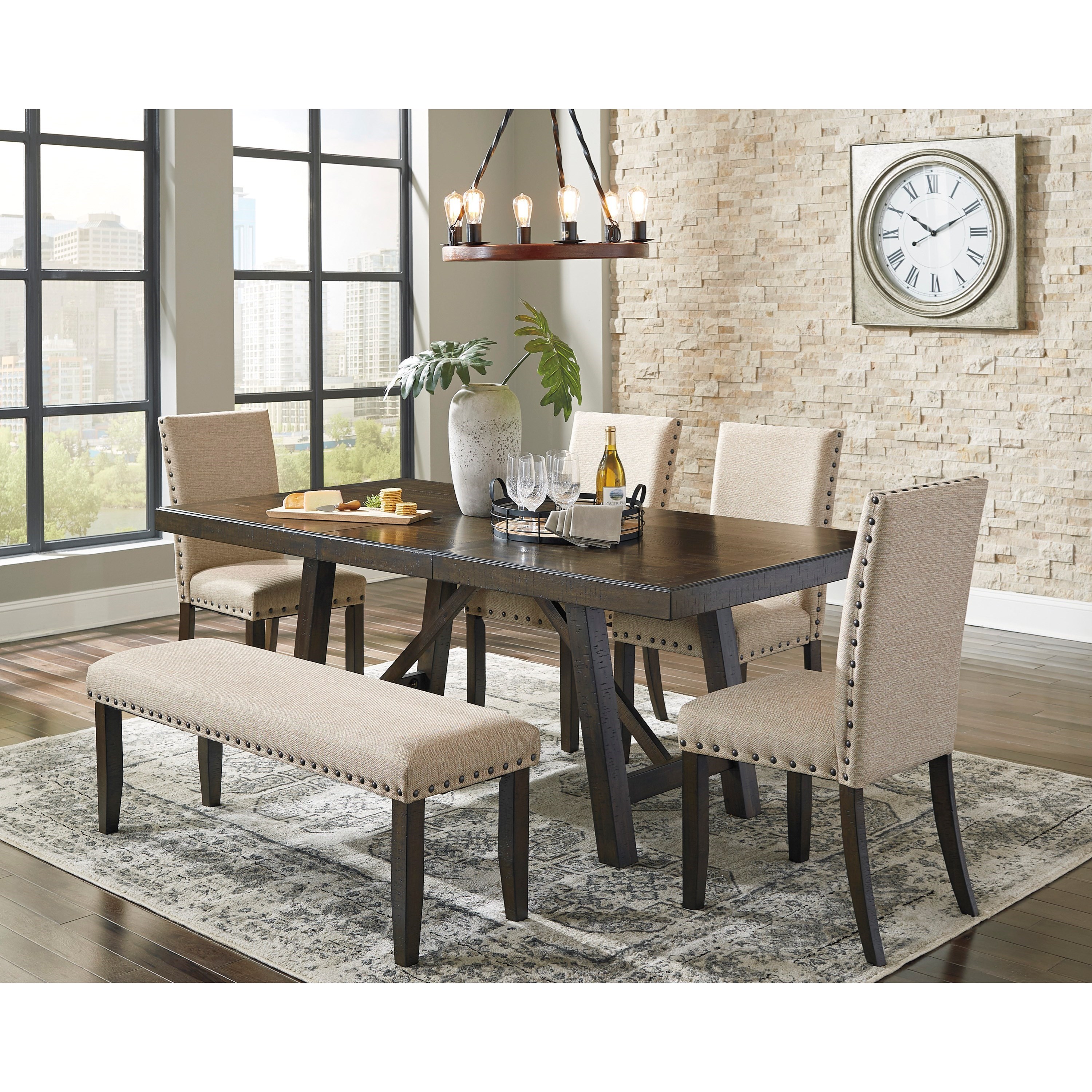 Ashley Signature Design Rokane D397 00 Large Upholstered Dining