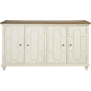 Signature Design By Ashley Roranville A4000268 Two Tone Accent Cabinet In Antique White Brown Finish Northeast Factory Direct Accent Chests
