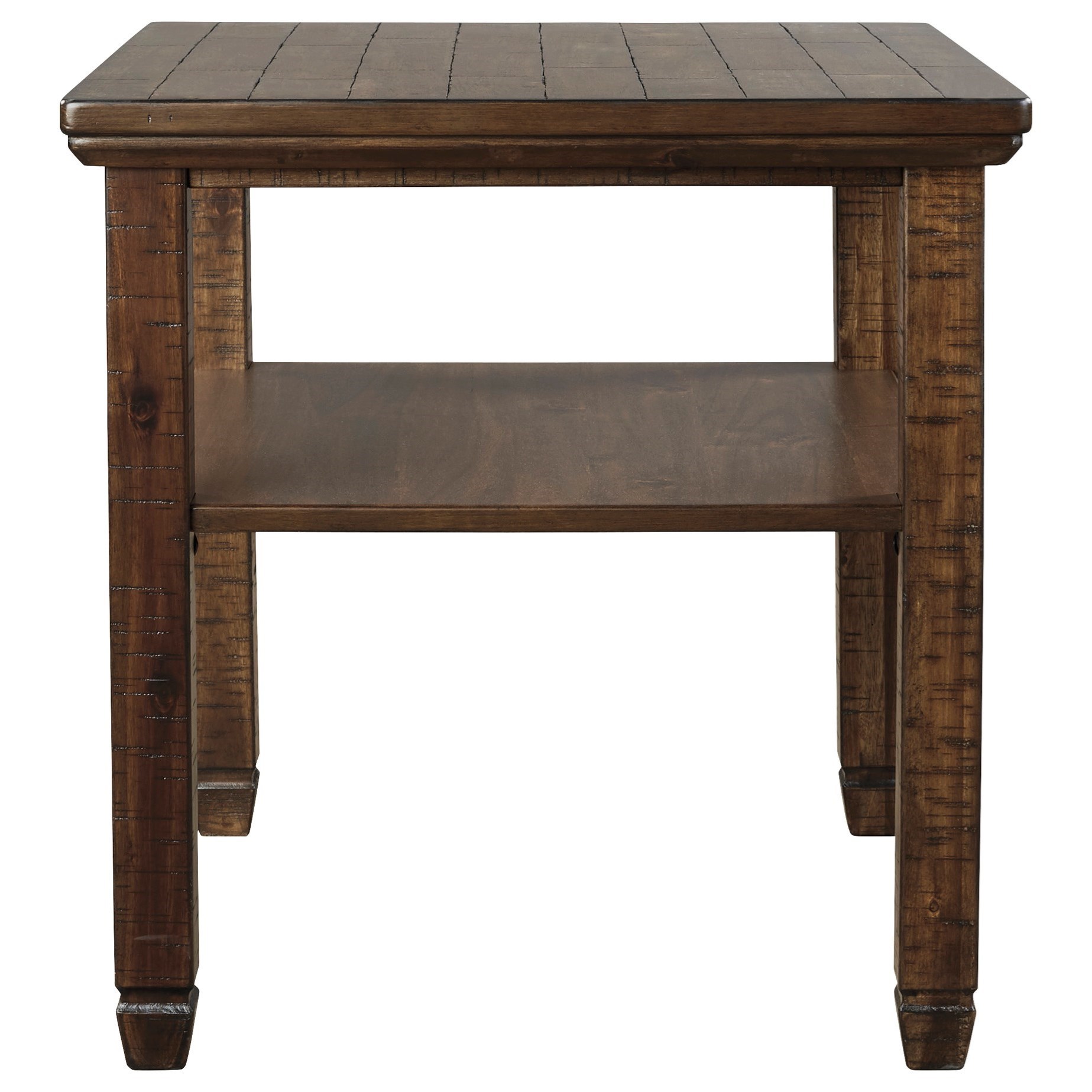 Signature Design By Ashley Royard Rustic Rectangular End Table