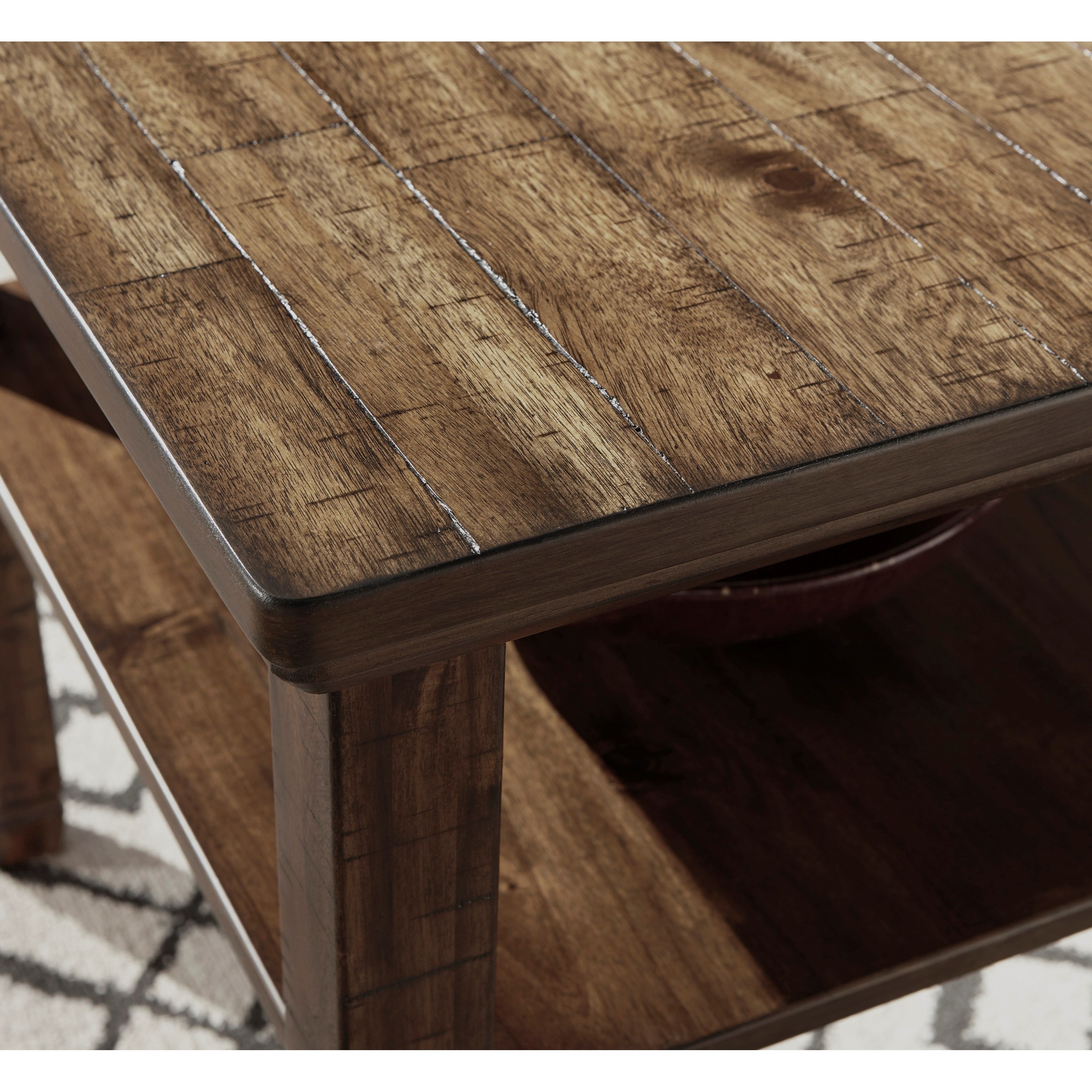 Signature Design By Ashley Royard Rustic Rectangular End Table