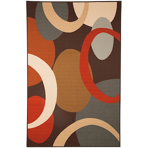 Signature Design By Ashley Contemporary Area Rugs R335002 Acciai Signature Design By Ashley Contemporary Area Rugs Acciai Brown Blue Medium Rug