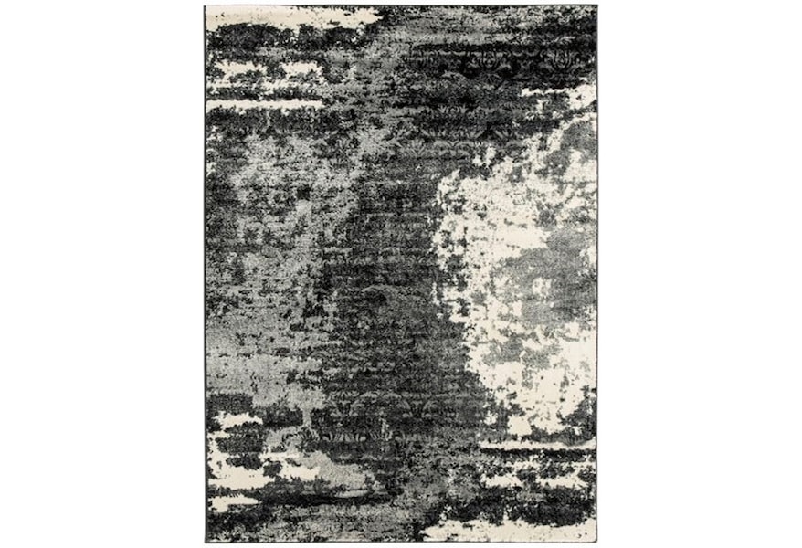 Signature Design By Ashley Contemporary Area Rugs R402701 Roskos Black Gray Large Rug Furniture And Appliancemart Rugs