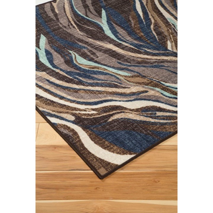 Ashley Signature Design Contemporary Area Rugs R402792 Jochebed Blue Brown Medium Rug Dunk Bright Furniture Rugs