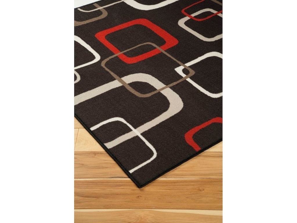 Signature Design By Ashley Contemporary Area Rugs Johan Black Red Medium Rug Royal Furniture Rugs