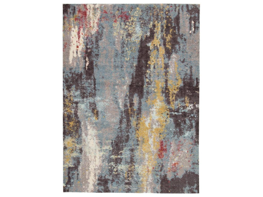 Contemporary Area Rugs Quent Blue Gray Yellow Medium Rug By Signature Design Ashley At Furniture And Liancemart