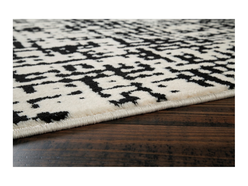 Contemporary Area Rugs Jezel Black White Medium Rug By Signature Design Ashley At Becker Furniture World