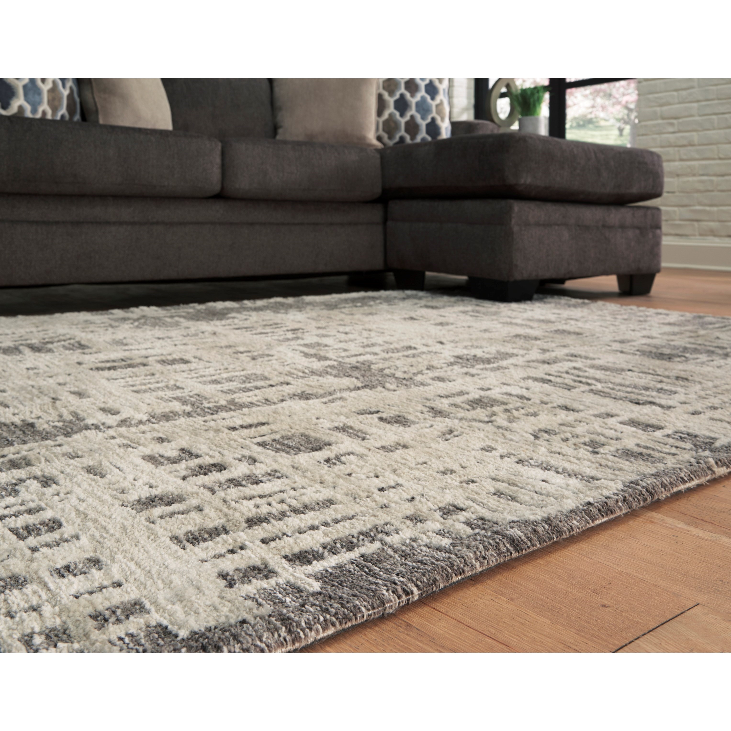 Signature Design By Ashley Contemporary Area Rugs Makalo Gray Large Rug Rife S Home Furniture Rugs