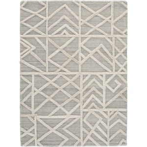 Ashley Signature Design Contemporary Area Rugs R404431 Karah Gray Ivory Large Rug O Dunk O Bright Furniture Rugs