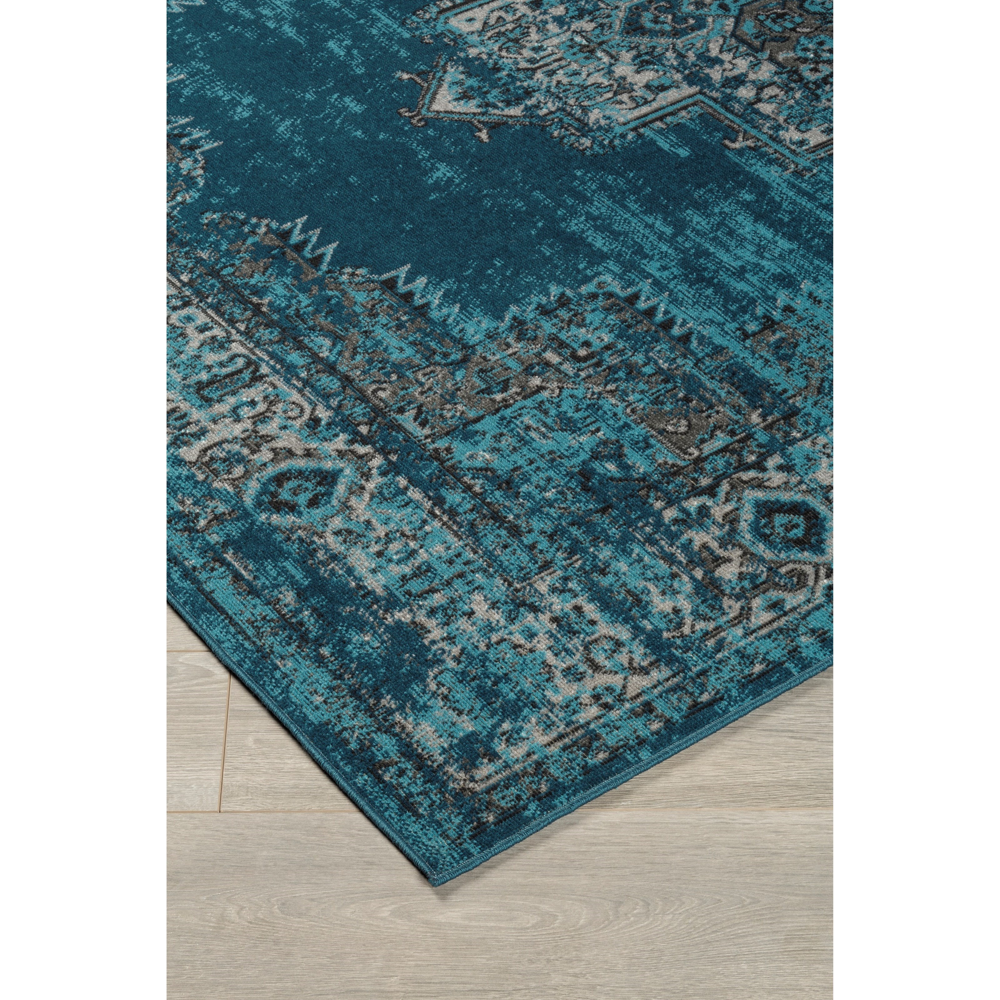 Signature Design By Ashley Traditional Classics Area Rugs R402591 Moore Blue Teal Large Rug Northeast Factory Direct Rugs