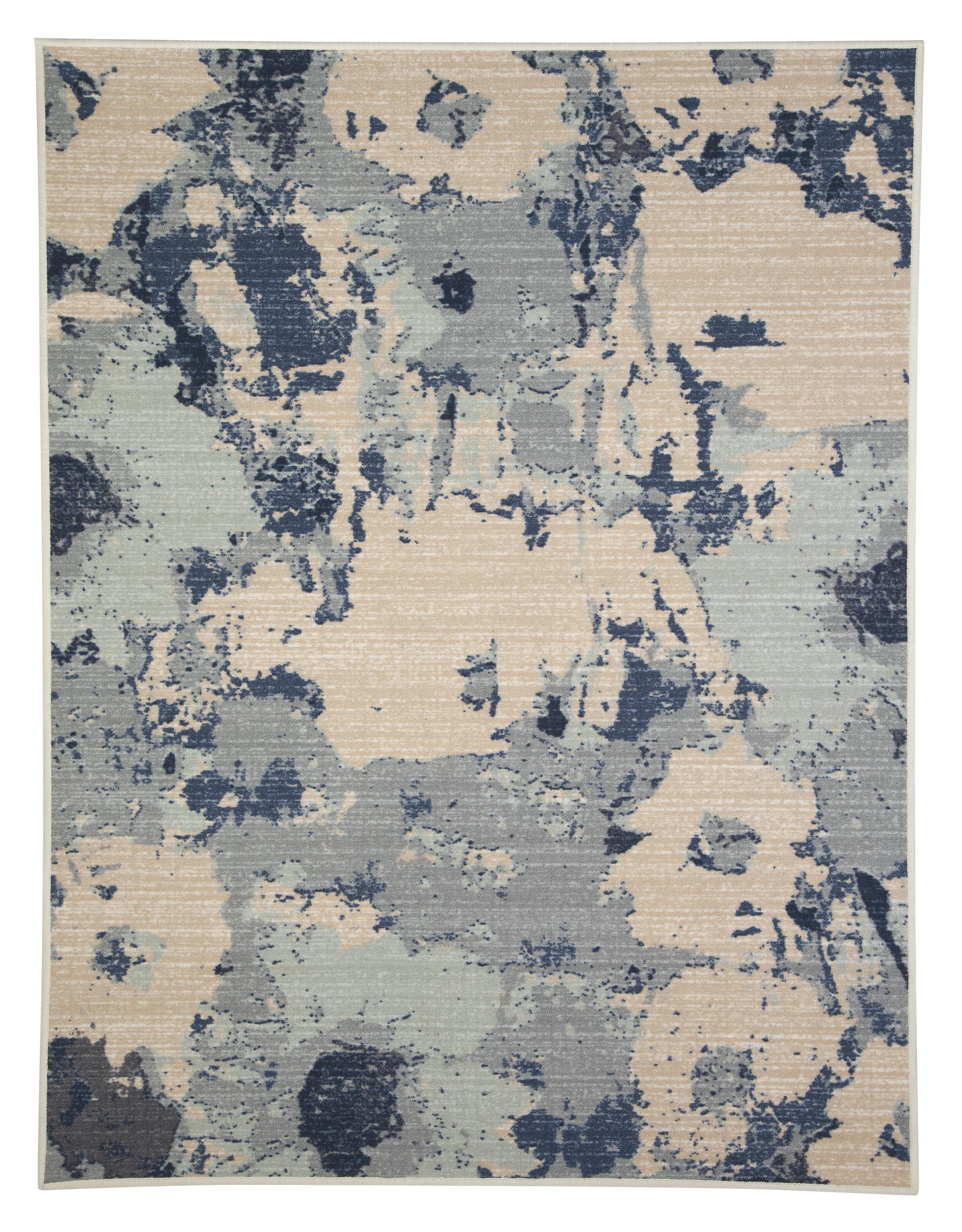 Ashley Furniture Signature Design Transitional Area Rugs R266002 Lizette Blue Medium Rug Del Sol Furniture Rugs
