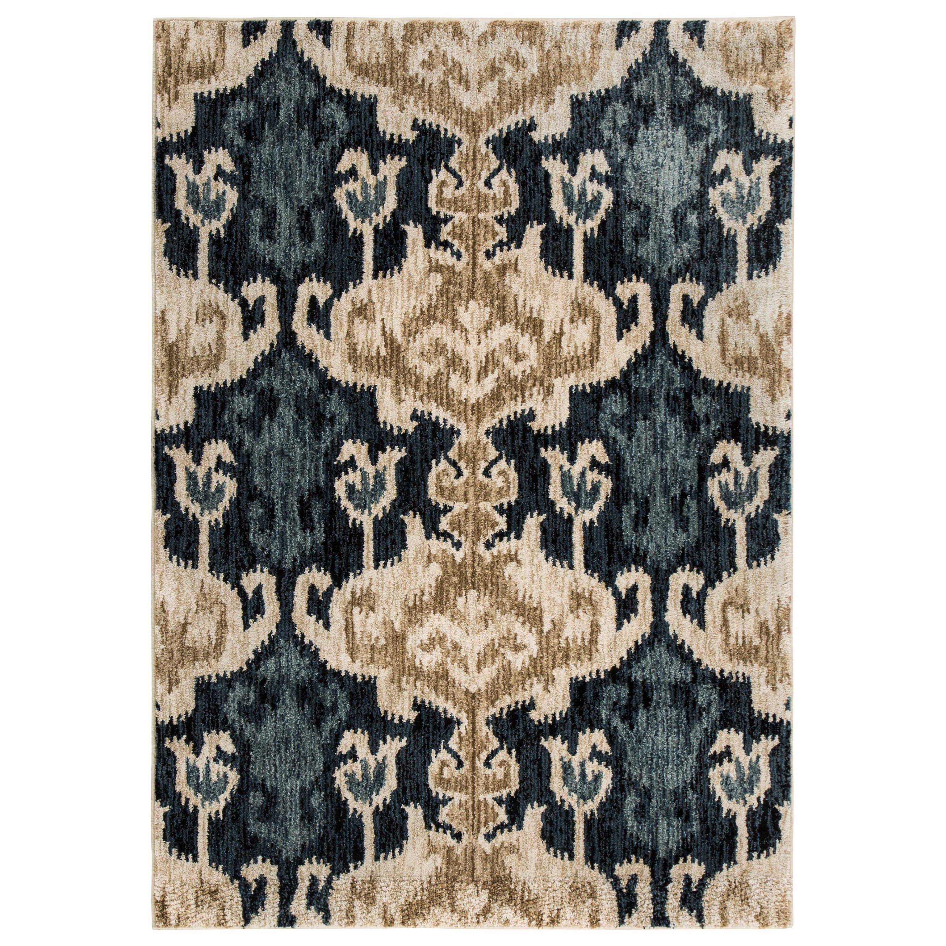 Ashley Furniture Signature Design Transitional Area Rugs R402731 Saville Blue Brown Large Rug Del Sol Furniture Rugs