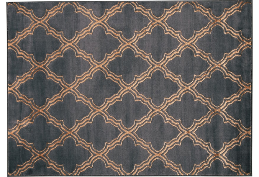 Ashley Furniture Signature Design Transitional Area Rugs R Natalius Black Gold Large Rug Del Sol Furniture Rugs