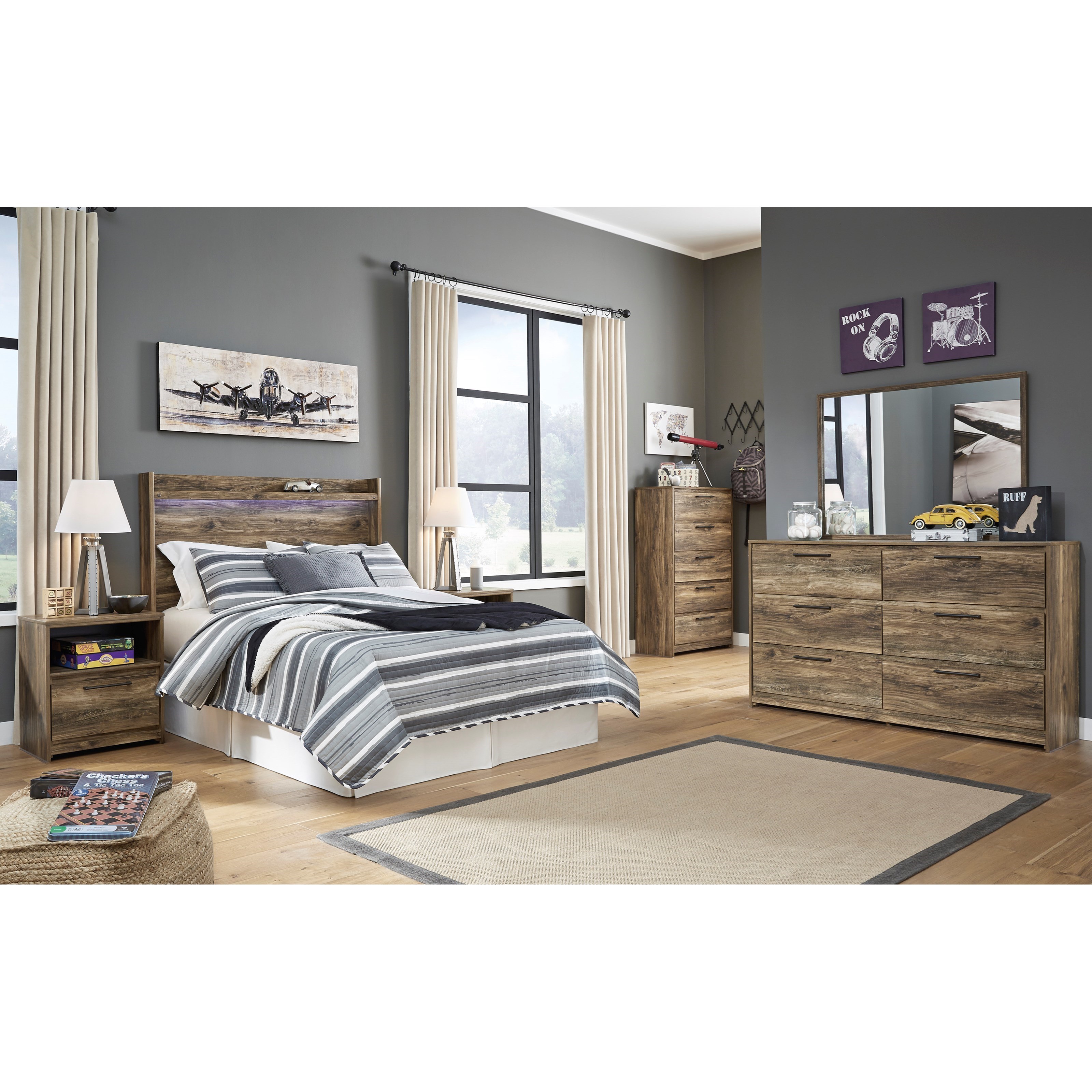 Signature Design By Ashley Rusthaven Full Bedroom Group Value City Furniture Bedroom Groups