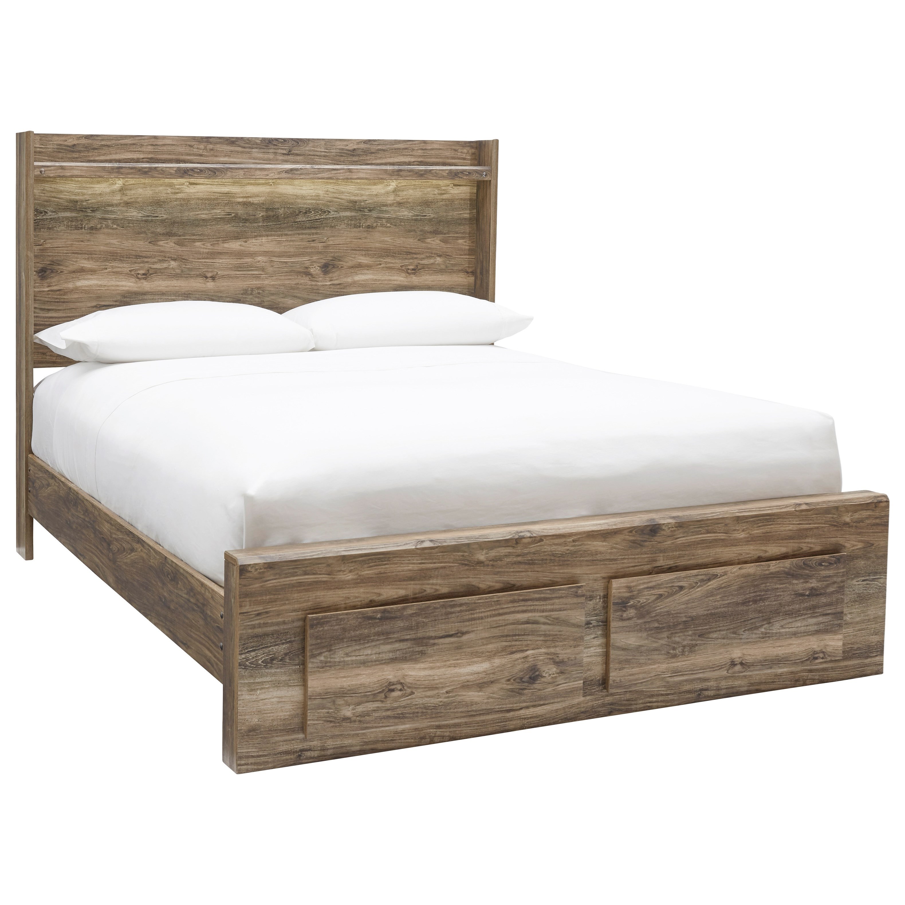 Ashley Signature Design Rusthaven Rustic Modern Queen Bed With