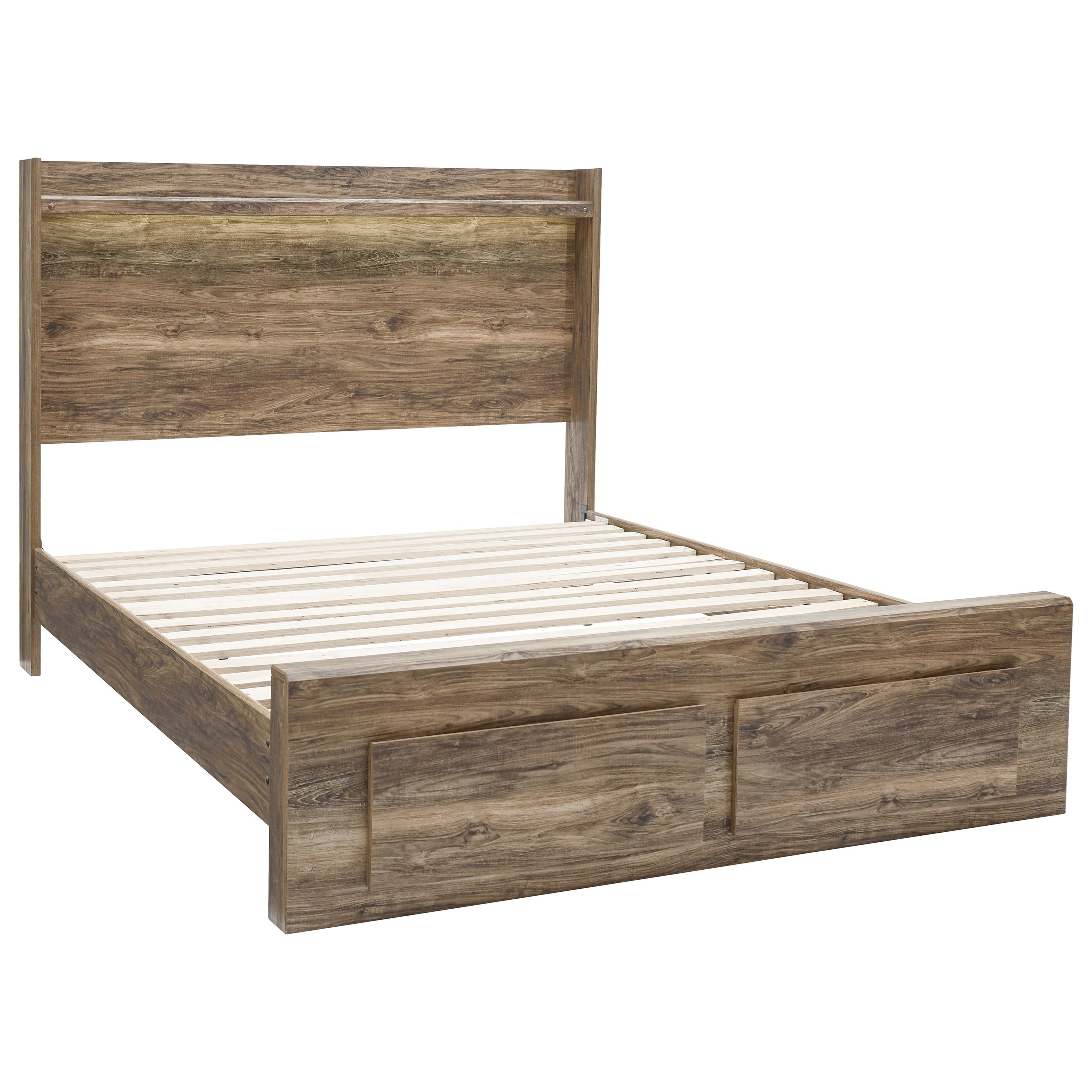 Ashley Signature Design Rusthaven Rustic Modern Queen Bed With