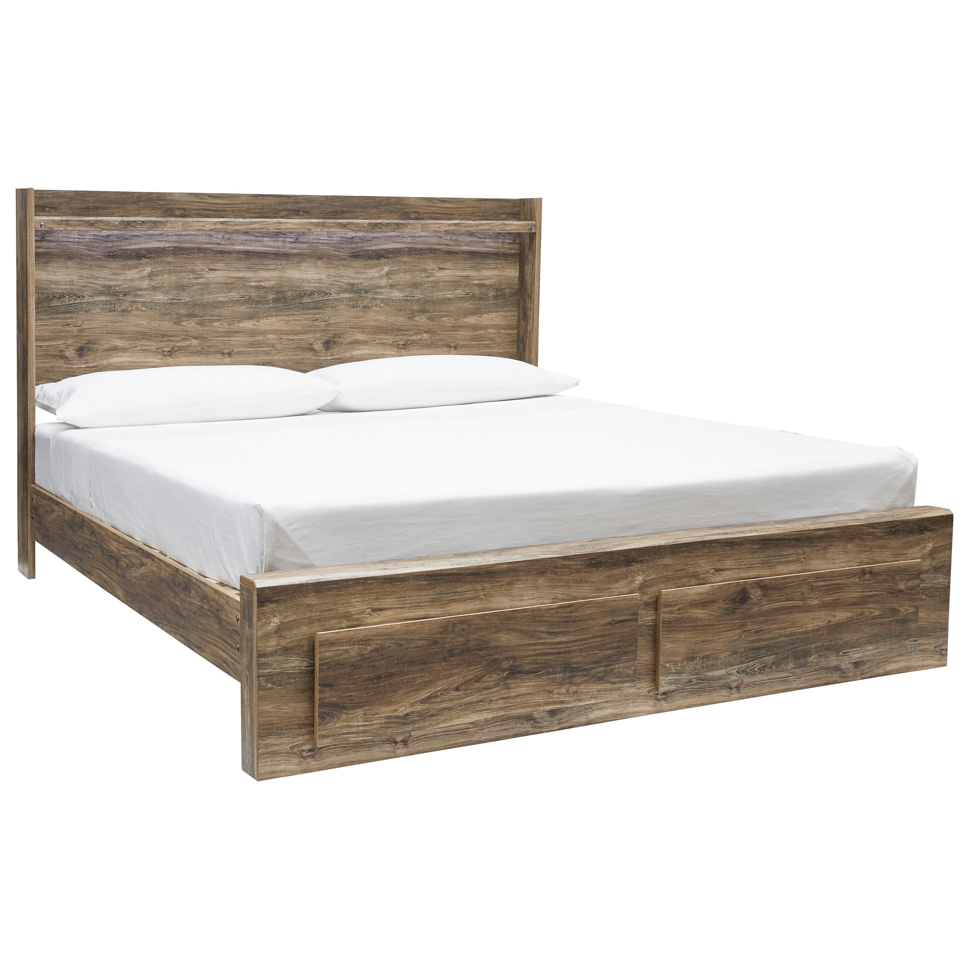 Signature Design By Ashley Rusthaven Rustic Modern King Bed With