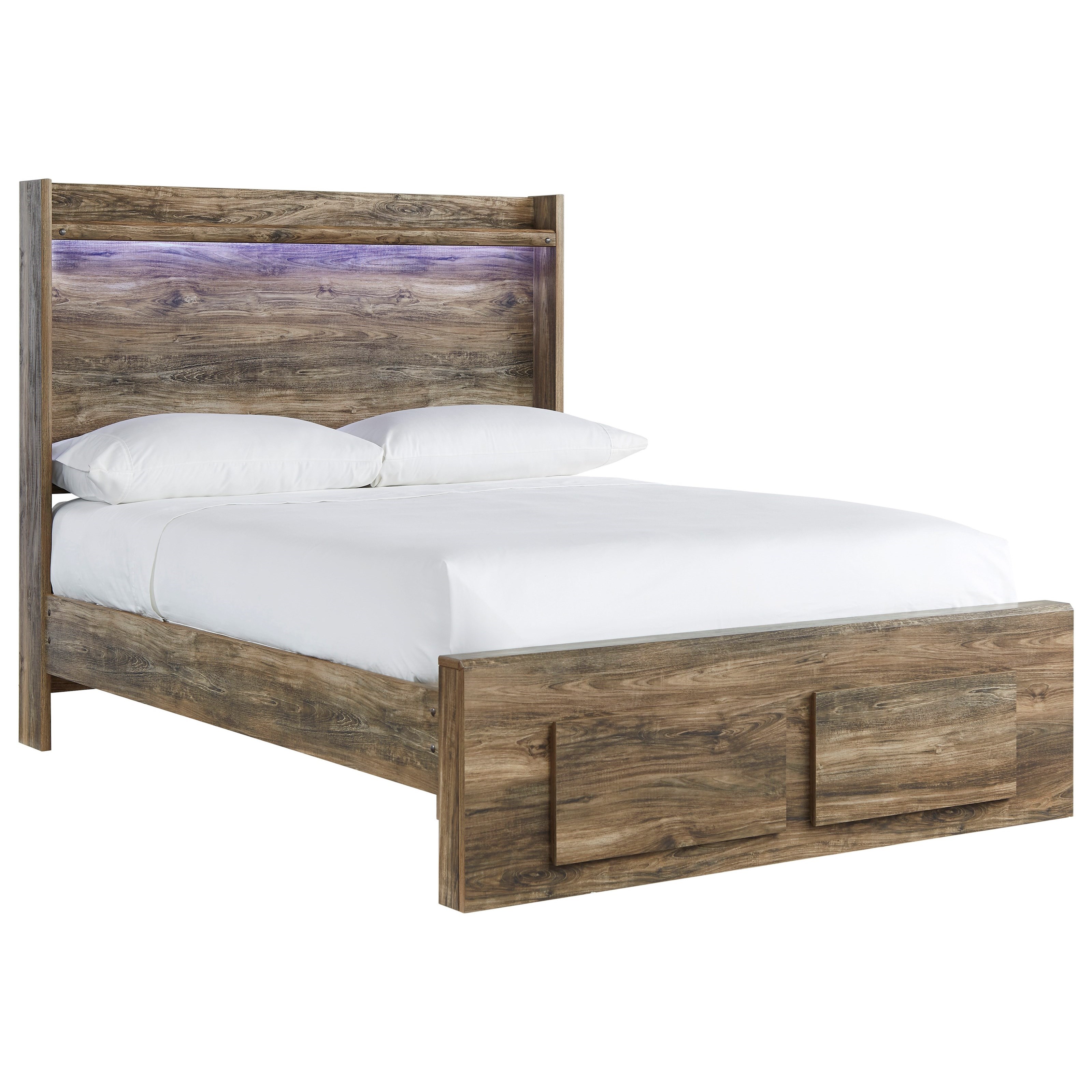 Ashley Signature Design Rusthaven Rustic Modern Full Bed With