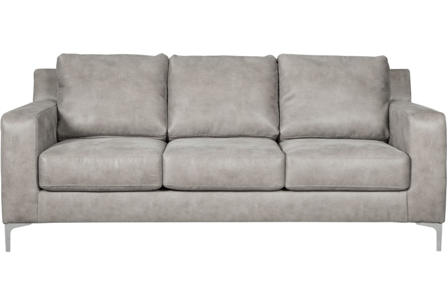 Ryler Contemporary Sofa With Chrome Finish Metal Feet By Signature Design By Ashley At Coconis Furniture Mattress 1st Ryler Contemporary Sofa With Chrome Finish Metal Feet By Signature Design By Ashley At Coconis Furniture Mattress 1st