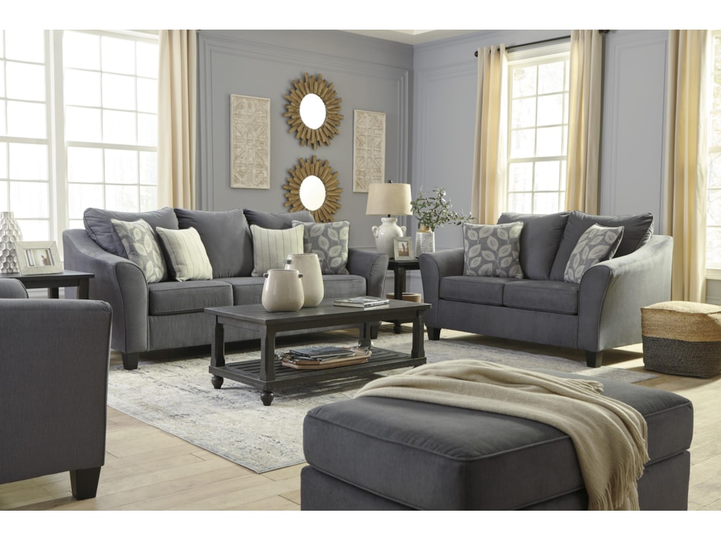 Signature Design By Ashley Sanzero 9420438 23 14 Graphite Sofa Signature Design By Ashley Sanzero