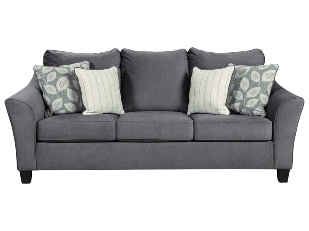 Sanzero Queen Sleeper Sofa With Flare Track Arms By Signature Design Ashley At John V Schultz Furniture