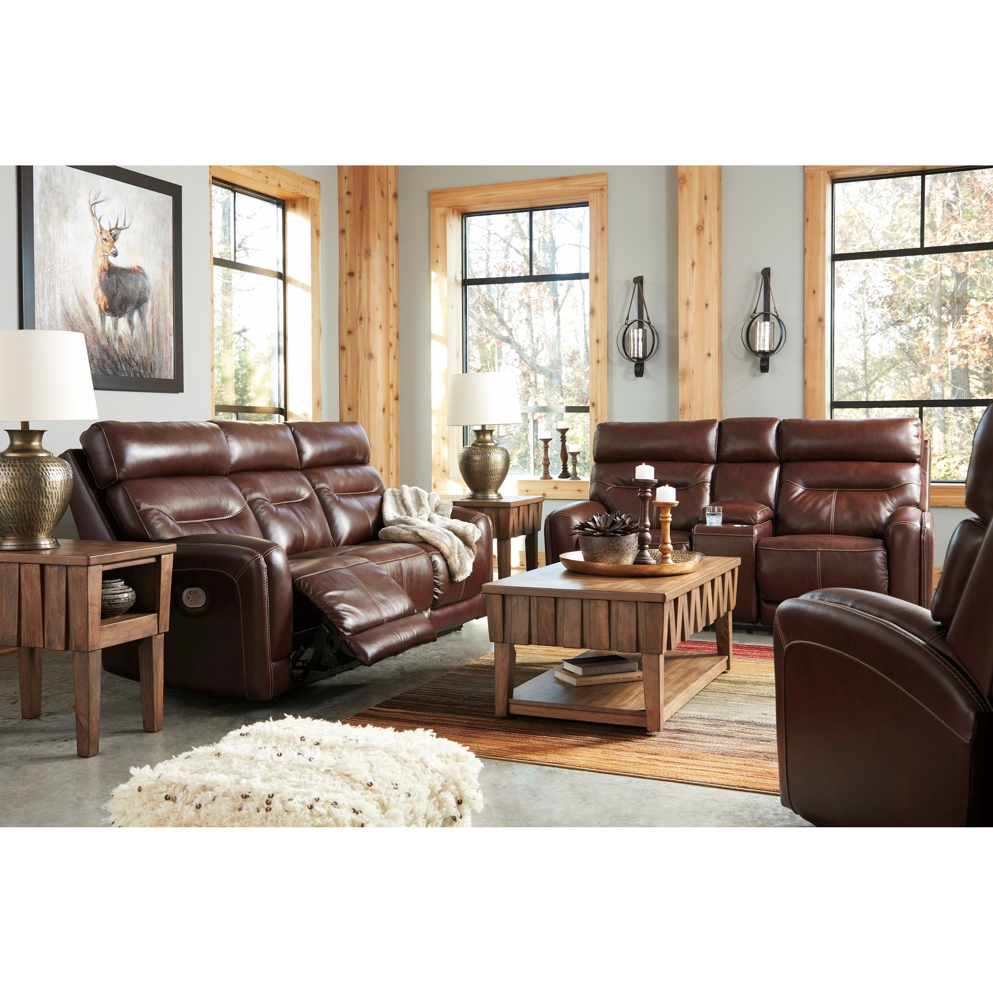 Ashley Furniture Signature Design Sessom U1240515 Leather Match
