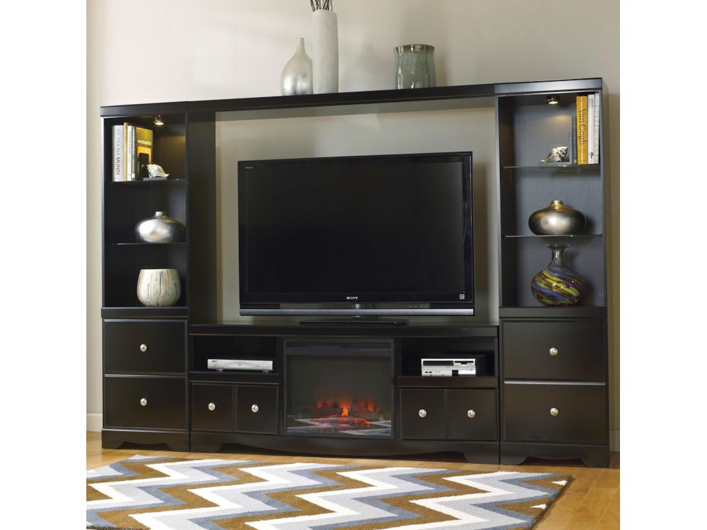 Signature Design By Ashley Shay Entertainment Wall Unit W Fireplace