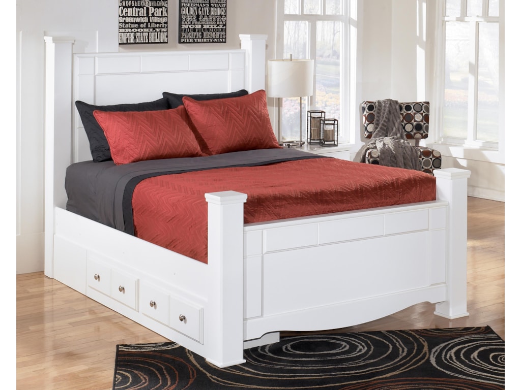 Signature Design by Ashley WeekiQueen Poster Bed with Underbed Storage