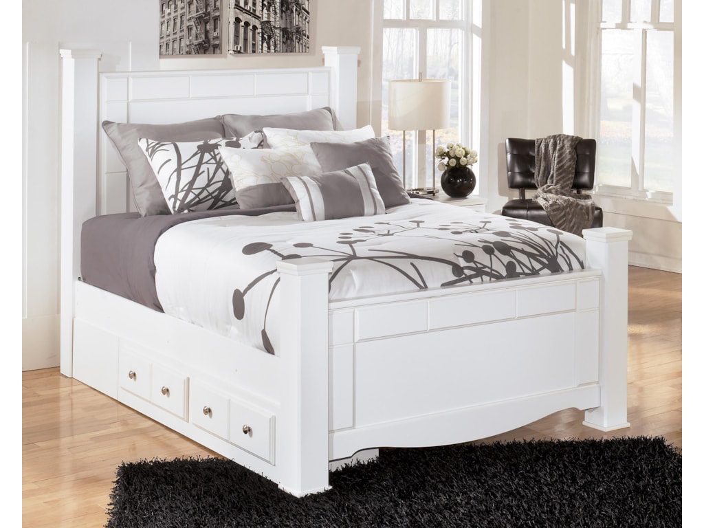 Signature Design by Ashley WeekiQueen Poster Bed with Underbed Storage
