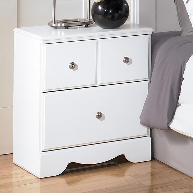 Signature Design Weeki Contemporary 2 Drawer Night Stand Fisher Home Furnishings Nightstands