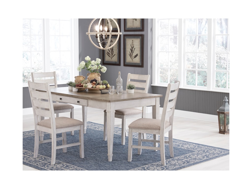 Signature Design By Ashley Skempton Two Tone Rect Dining Room