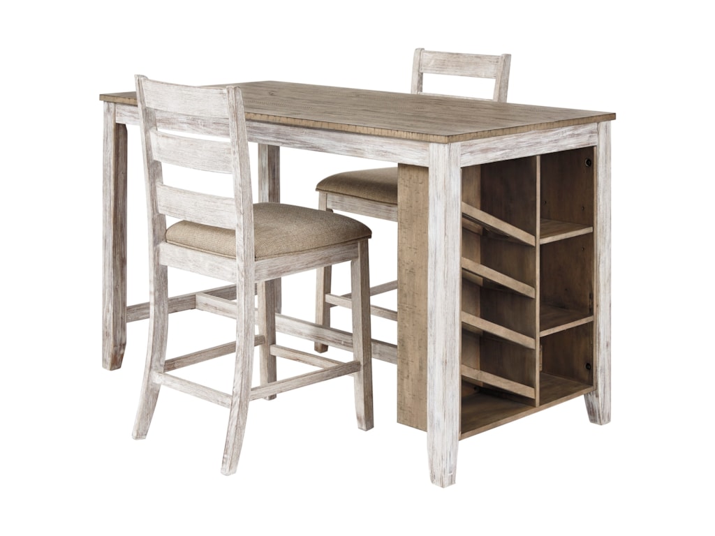 Skempton 3 Piece Rectangular Counter Table W Storage Set By Signature Design Ashley At Rotmans Skempton 3 Piece Rectangular Counter Table W Storage Set By Signature Design Ashley At Rotmans