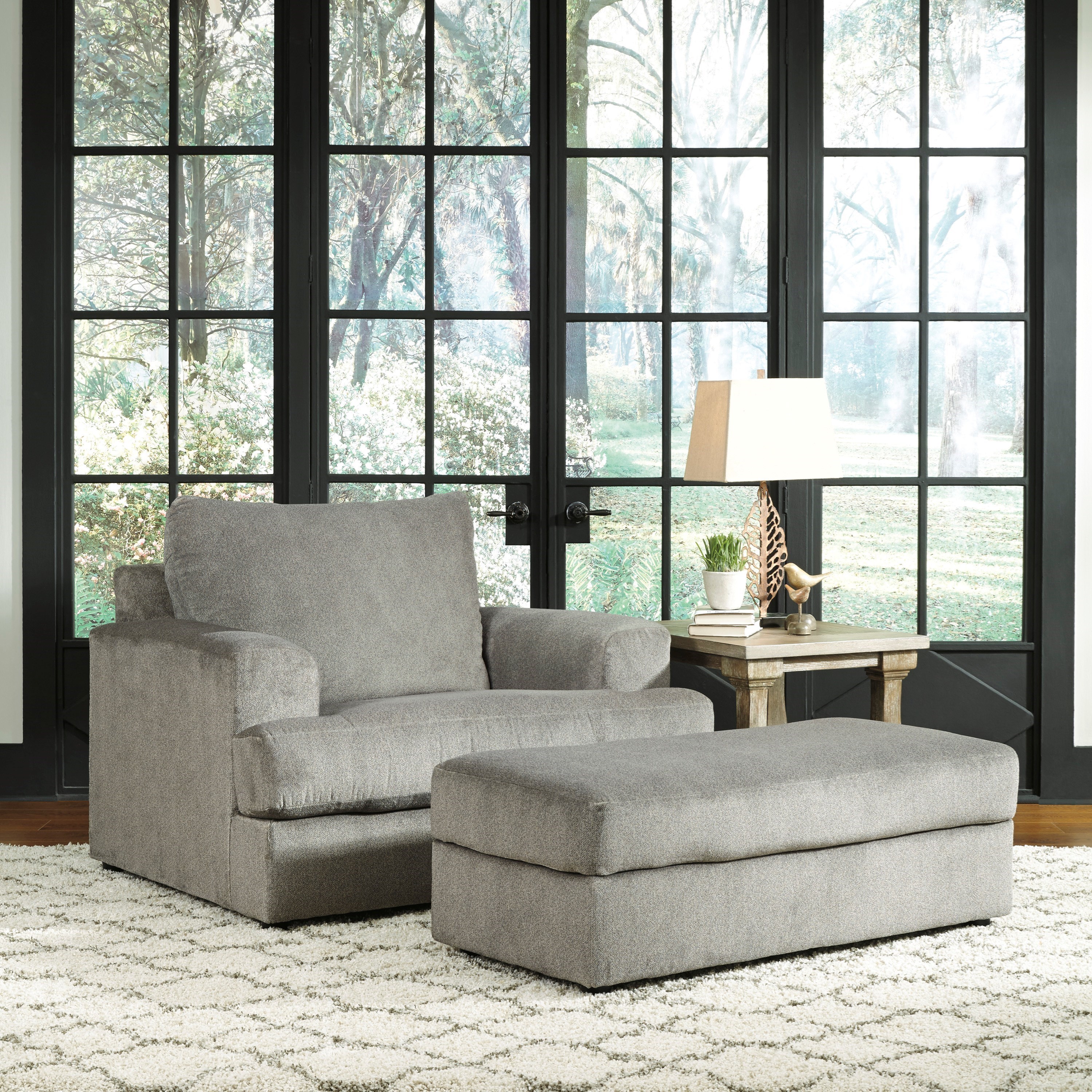 Signature Design By Ashley Soletren Chair And A Half With Ottoman Value City Furniture Chair Ottoman Sets