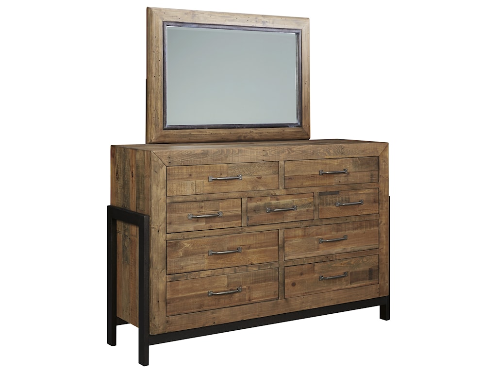 Signature Design By Ashley Sommerford Reclaimed Pine Solid Wood