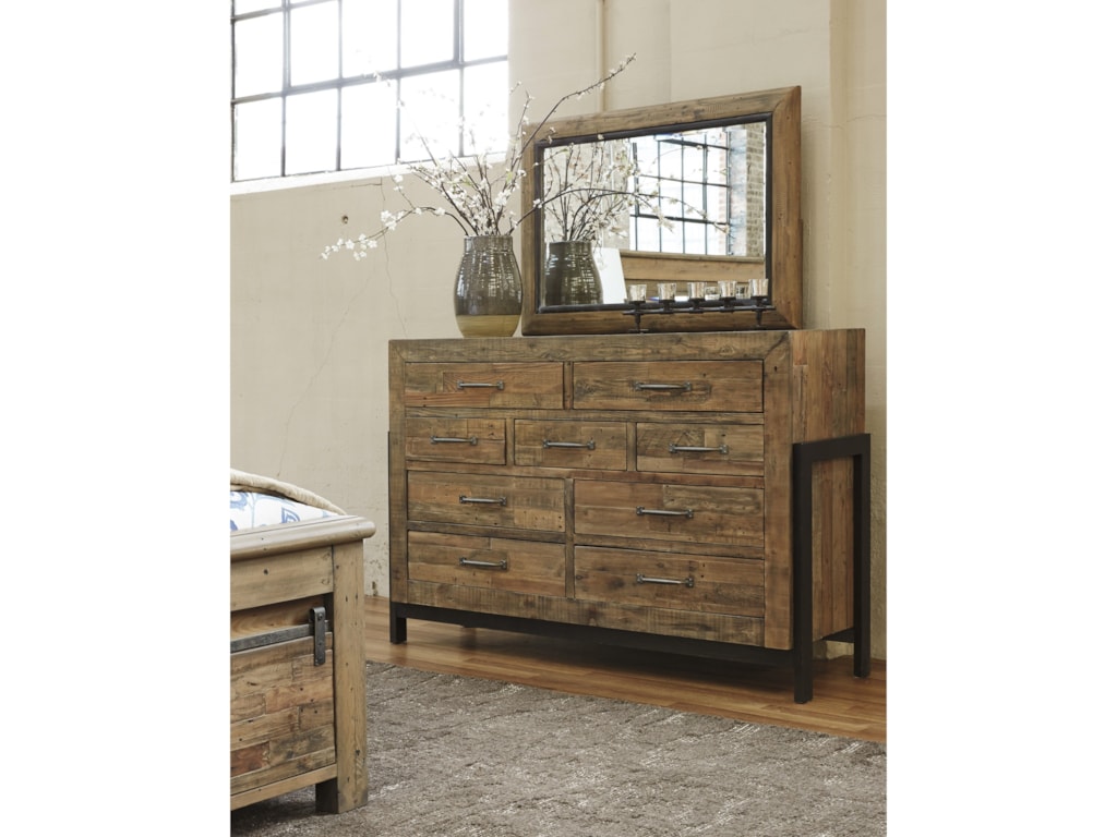 Signature Design By Ashley Sommerford Reclaimed Pine Solid Wood