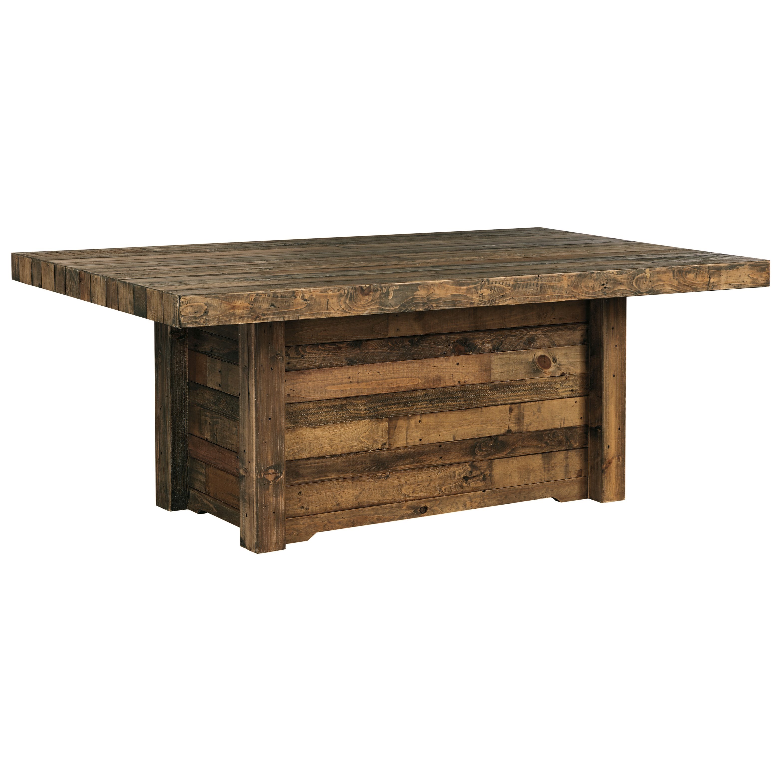 Signature Design By Ashley Sommerford Solid Wood Reclaimed Pine Rectangular Dining Room Table Sheely S Furniture Appliance Dining Tables