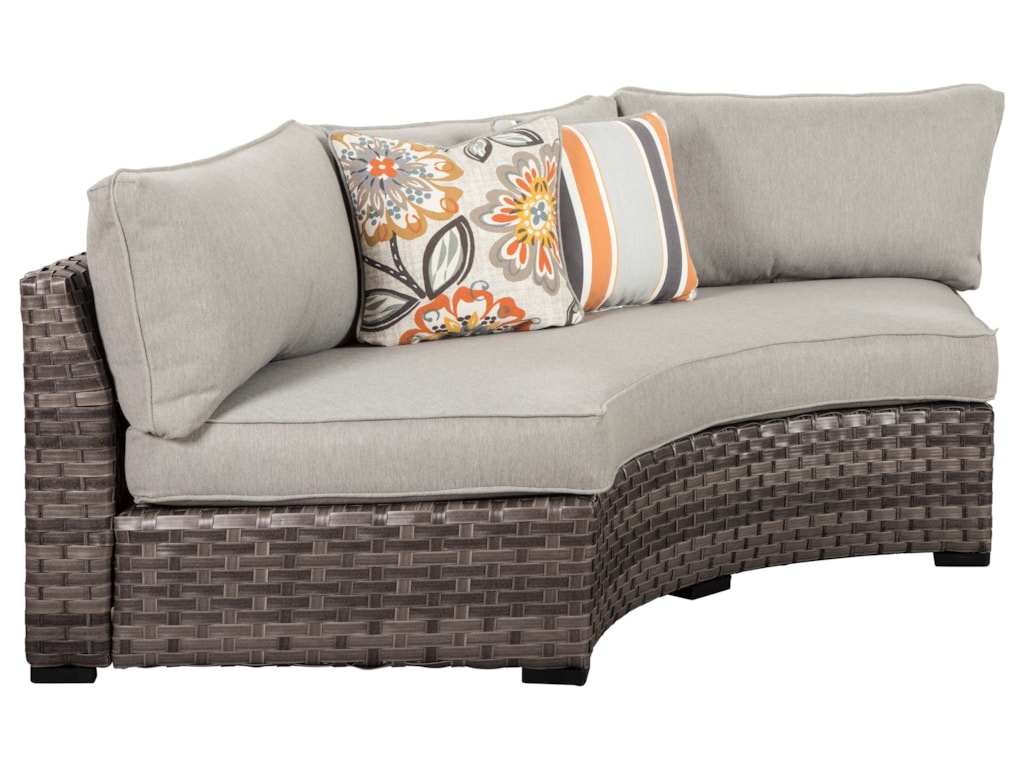 signature design by ashley spring dew loveseat curved corner chair