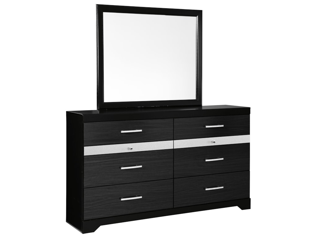 Signature Design By Ashley Starberry Glam Black Finish Dresser