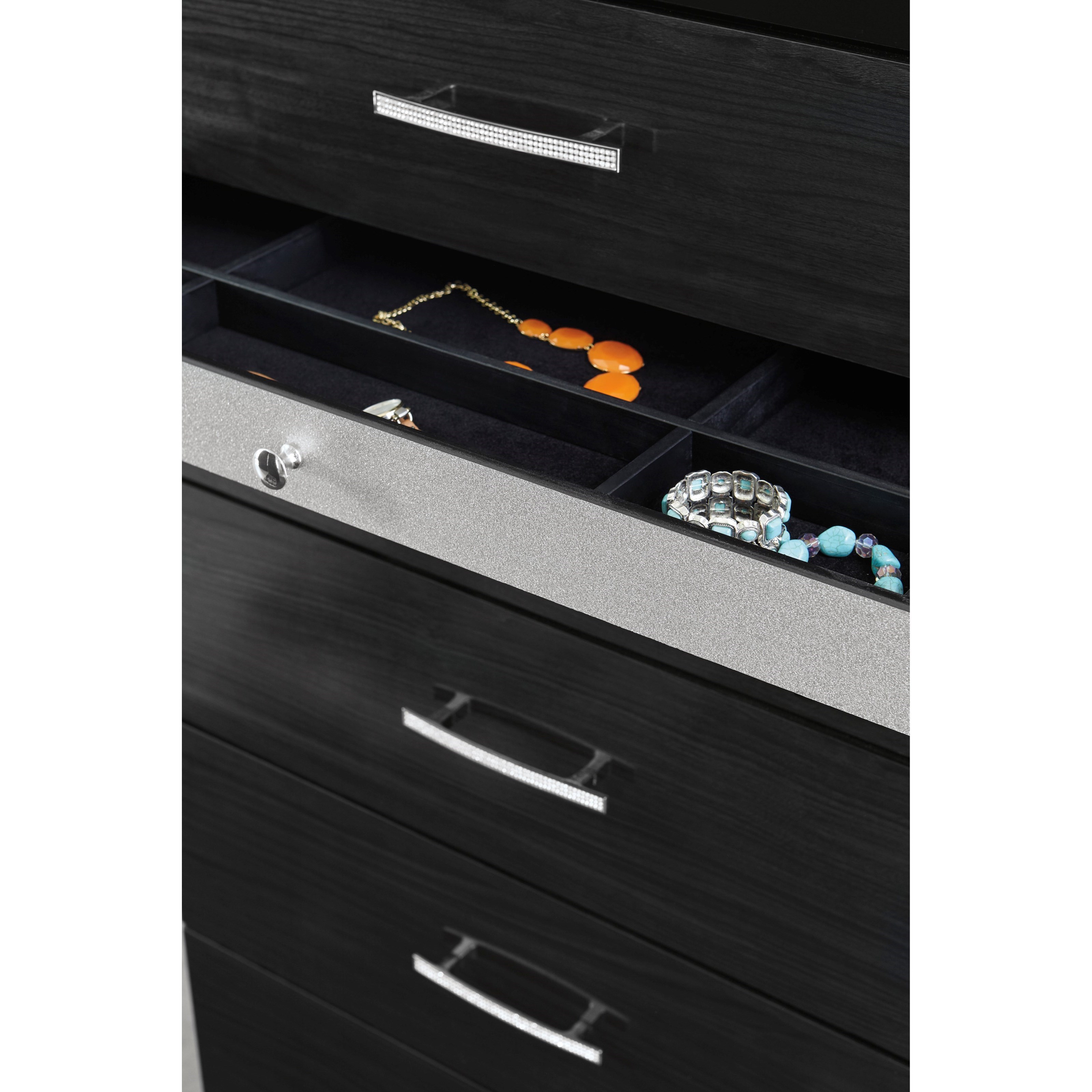 Signature Design By Ashley Starberry Glam Black Finish Dresser