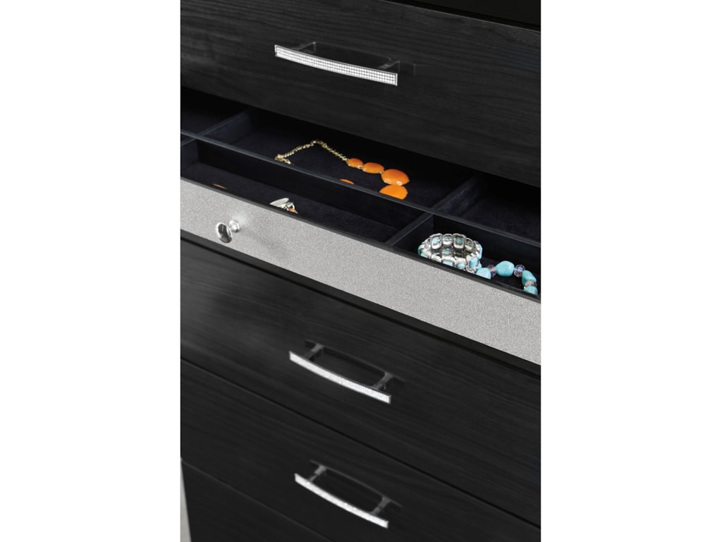 Signature Design By Ashley Starberry Glam Black Finish Dresser